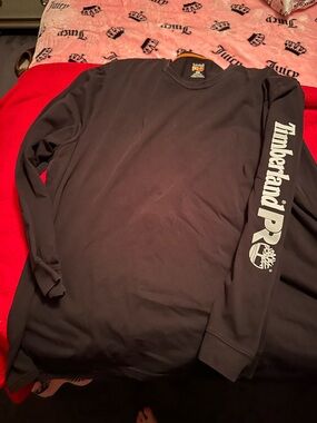 Timberland PRO Black Long Sleeve Logo Crewneck